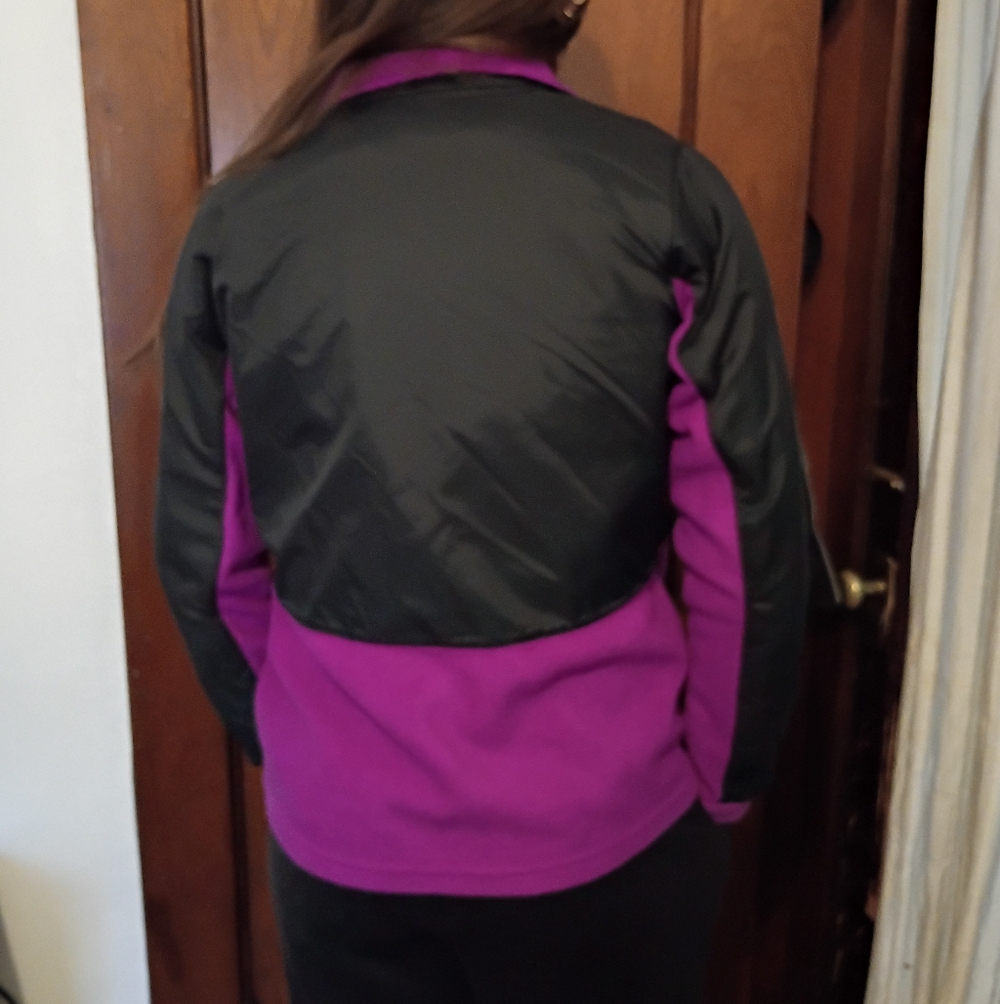 Columbia Girls' Fleece Jacket Fuchsia and Black Size L 14-16 - Picture 12 of 12